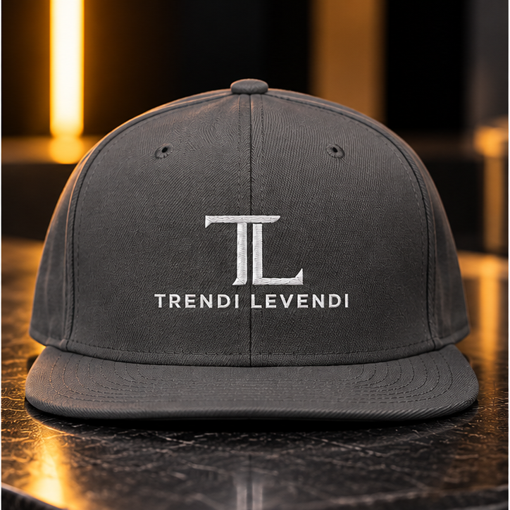 Trendi Levendi Classic Snapback charcoal premium studio front view